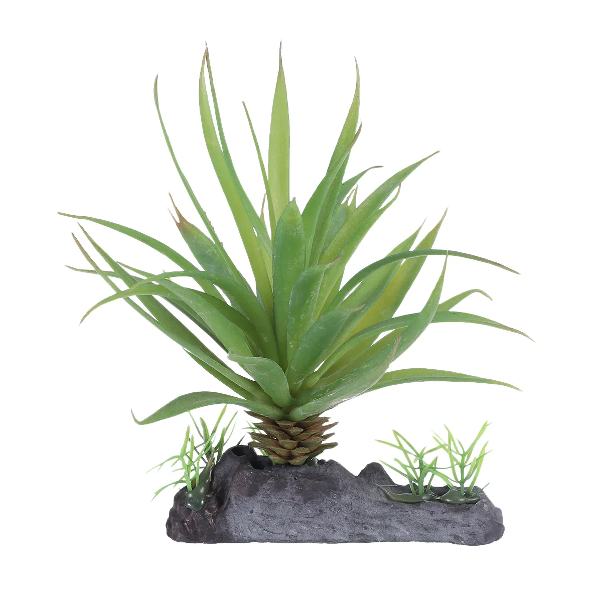 

Simulated Water Plants Succulents Home Ornament Reptile Terrarium Decoration for Pet Reptile Turtle Fish Tank - QL2021(Green)