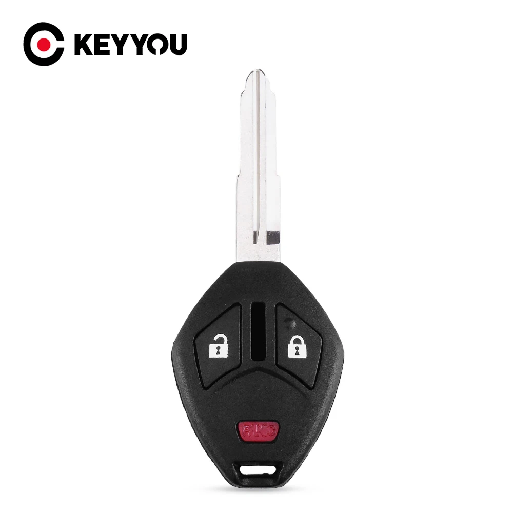 

Новинка, трехкнопочный автомобильный чехол KEYYOU 10x для ключа дистанционного управления с необработанным лезвием, корпус w Blade Fob для Mitsubishi Outlander 2008-2013