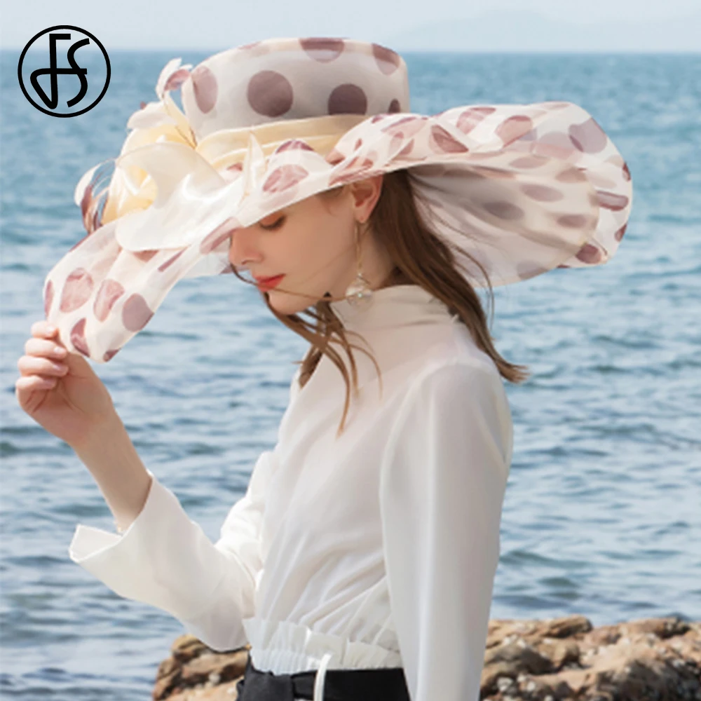 Cappello Fascinator Estivo In Organza FS Fedora Pieghevole A Tesa Larga Donna Eleganti Cappelli Derby Rosa Matrimonio, Chiesa, Kentucky Da 11,55 € | DHgate