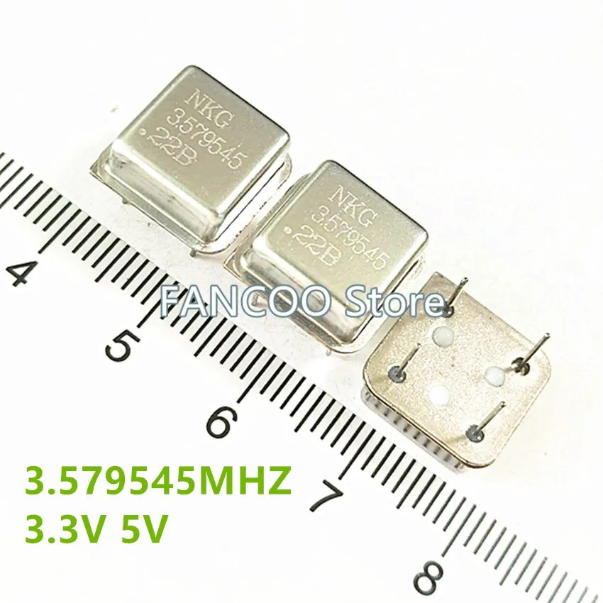 3.579M 3.579545M 3.579MHZ 3.579545MHZ Half Size 3.3v 5v CRYSTAL CLOCK OSCILLATOR OSC DIP-4 5pcs