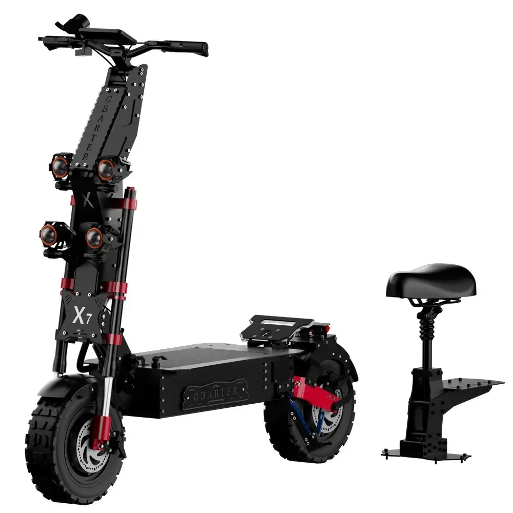 Electric Scooter OBARTER X7 8000W 14inch Fat Tire Dual Motor Removeable Battery E Scooter