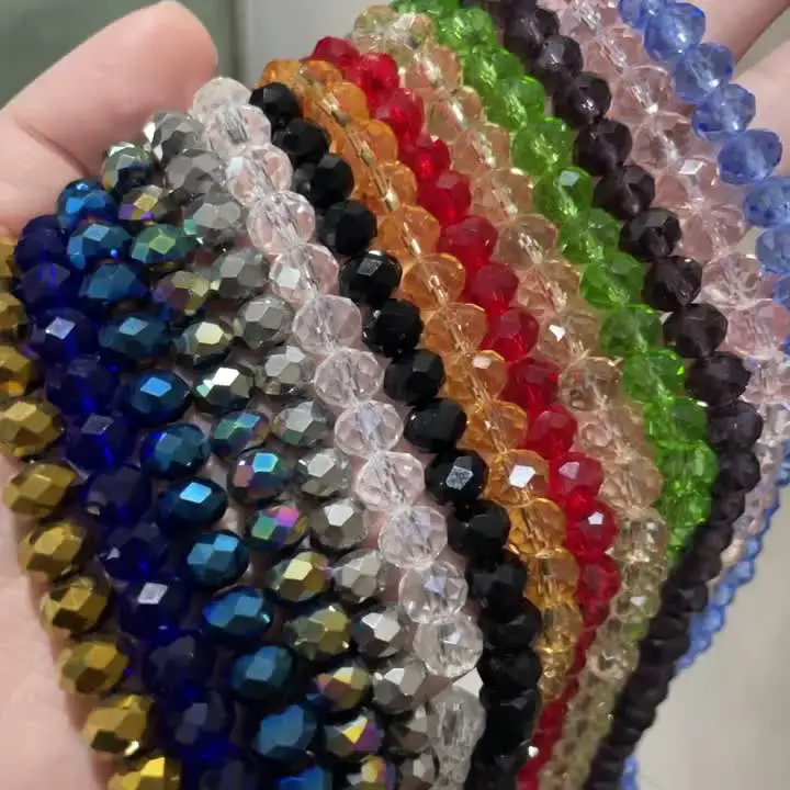 Lot De 300 Perles Rondes En Verre à Facettes De 6 Mm Pour La