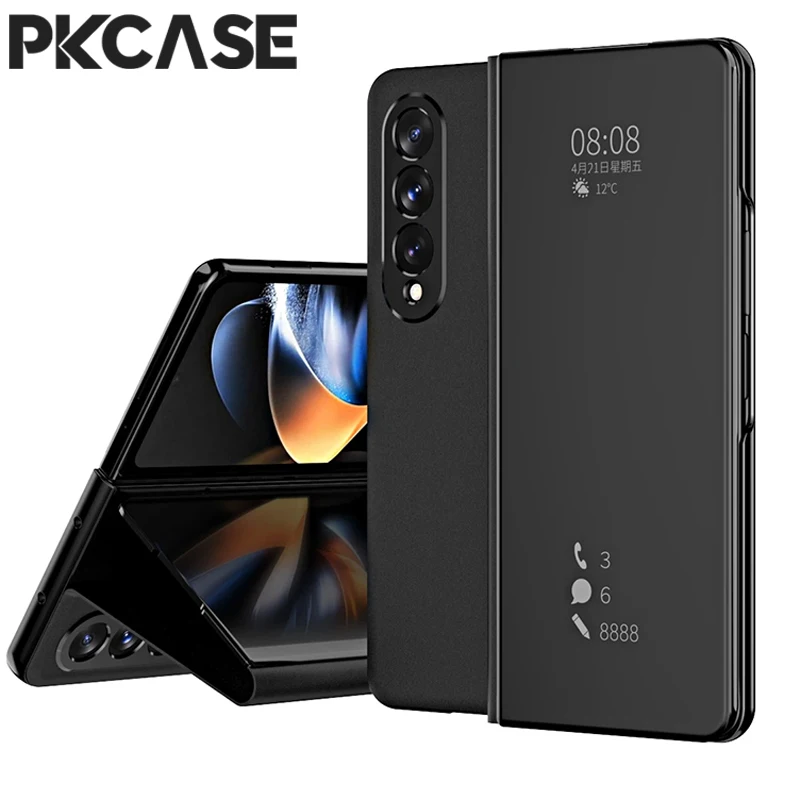 Smart Mirror Flip Leather Phone Case - Premium Design Cover