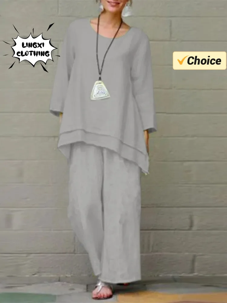 플러스 사이즈 의상 투피스 세트, 반팔 티 및 반바지 의상, 플러스 레터 프린트 대비 패널