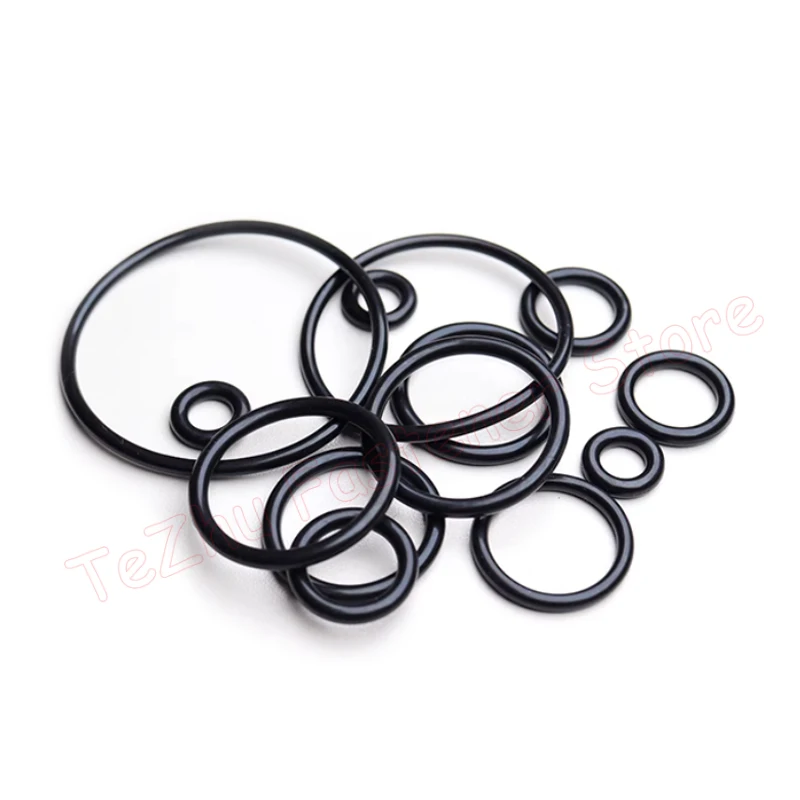 Thickness CS 2mm EPDM Rubber O Ring OD 5-170mm ID 1-166mm Acid Alkali Water and Friction Resistance O-Ring Seal Gasket Black rubber o rings sealing gasket keycap o rings silicone o rings