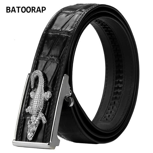 BATOORAP Luxury Brand High-end Crocodile Belt for Men Designer Diamond Stainless Steel Buckle