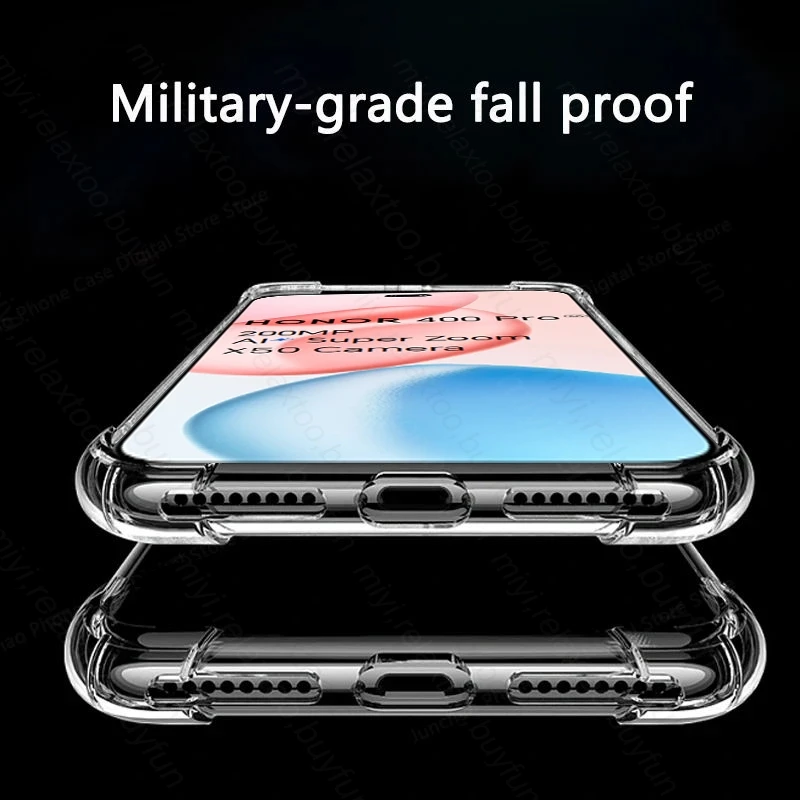 Clear Anti-Yellowing Shockproof TPU Soft Case