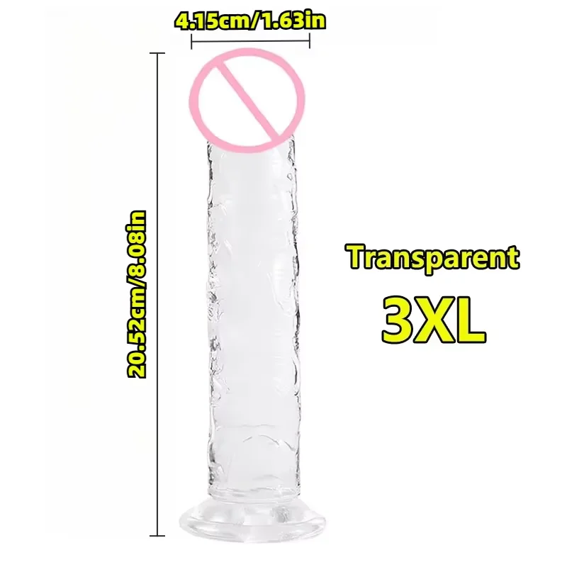 Realistic Soft Jelly Dildo With Suction Cup For Anal Play_voghion.com