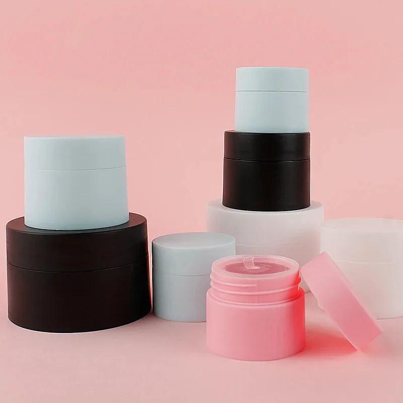 Cosmetic Pot Jars 10/20/50pcs Face Cream Jars Cosmetic Plastic Box Empty Tight Waist Container Portable 5g/10g/15g/20g/30g/50g Refillable Bottle