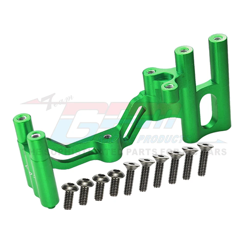 GPM Losi 1:10 Baja Rey/Rock Rey Aggiornamento Parti Aluminium Front Gear Box - 1 Set Green