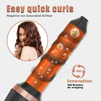 6 In 1 Hair Dryer Hot Comb Set Professional Curling Iron Hair Straightener Styling Tool Curler And Straightening Heating Brush 2