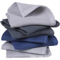 Wholesale Honeycomb Waffle Plaid Cotton Kitchen Rag Gift Pure Cotton Face Towel Towelette Rag Hair Towel Cleaning Face Towel Gym 3