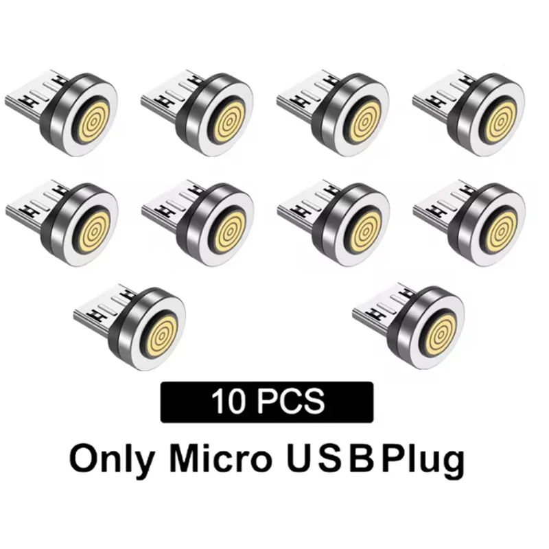 10 قطعة 7 دبوس نصائح مغناطيسية لكابل Magnetische المصغّر USB نوع C استبدال المكونات الغبار التوصيل لسامسونج Xiaomi