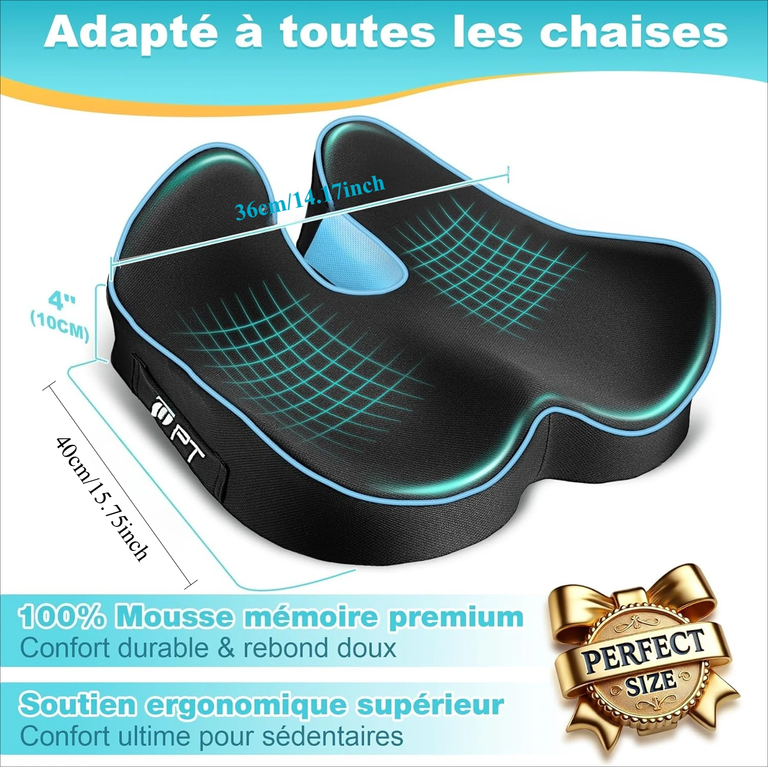 1pc Ergonomic Seat Cushion Memory Cotton Travel Office Chair Pillow Car Seat Cushion Waist Support Pain Relief,U-Shaped Seat