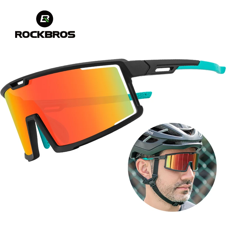 

ROCKBROS Cycling Glasses Polarized Sunglasses Bicycle Goggles Sports With Myopia Frame UV Protection Cycling Eyewear Flexible