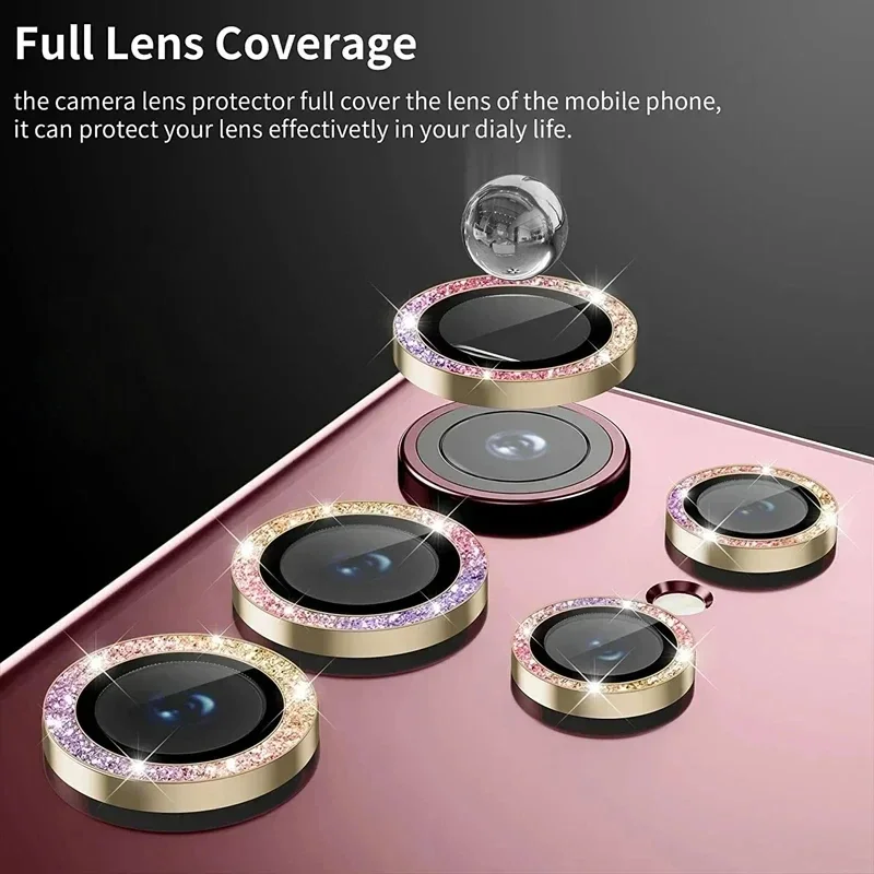 Glitter Metal Ring Lens Glass Protecte For Samsung Galaxy S26 Ultra Camera Lens Protector For Samsung S26 Plus Phone Accessories 4