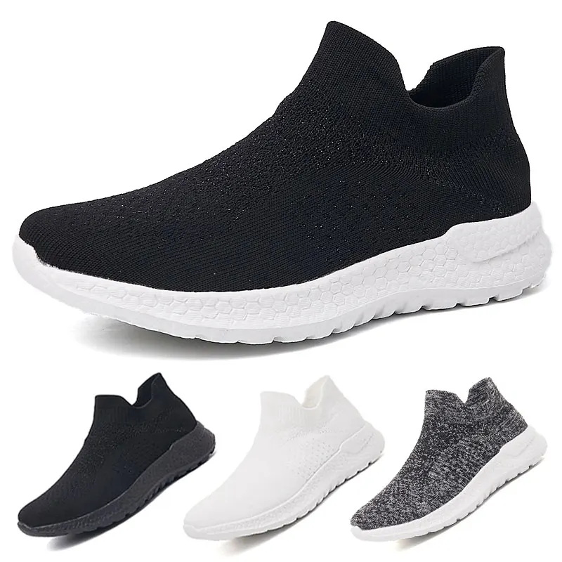 

Women Men Sneakers Outdoor Breathable Men Running Shoes Lace Up Mesh Sock Shoes Thick Bottom Cushioning Plus Size 35-46