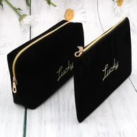 Women Zipper Velvet Make Up Bag Travel Large Cosmetic Bag for Makeup Solid Color Female Make Up Pouch Necessaries Storage bag 1