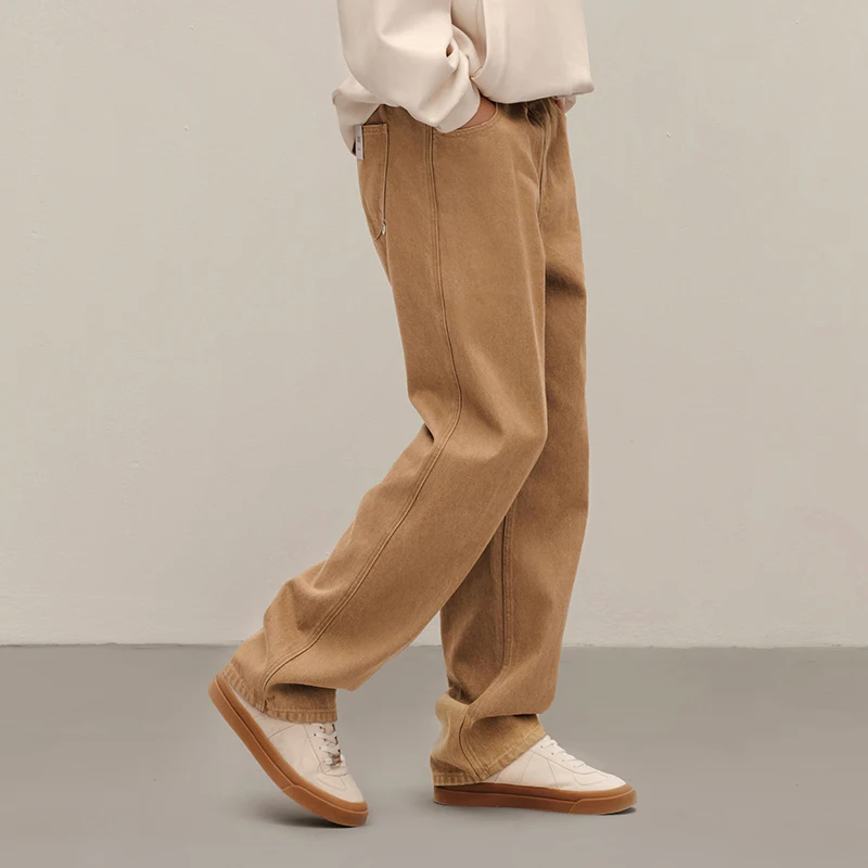 Semir 2023 Men Jeans Autumn New Retro Loose Straight Trousers for Daily Commuting Jeans for Men