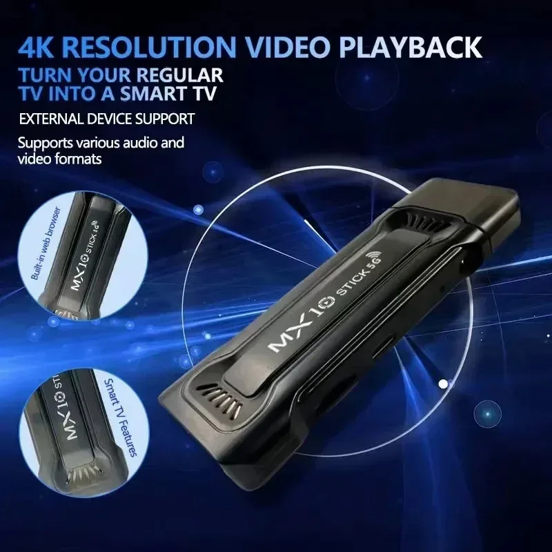 Wholesale MX10 TV Stick RK3228A HDR IPTV 4K Smart TV Dongle Dual Wifi 1GB 8GB 4 Core 64bit Android TV Box With Remote Control 5