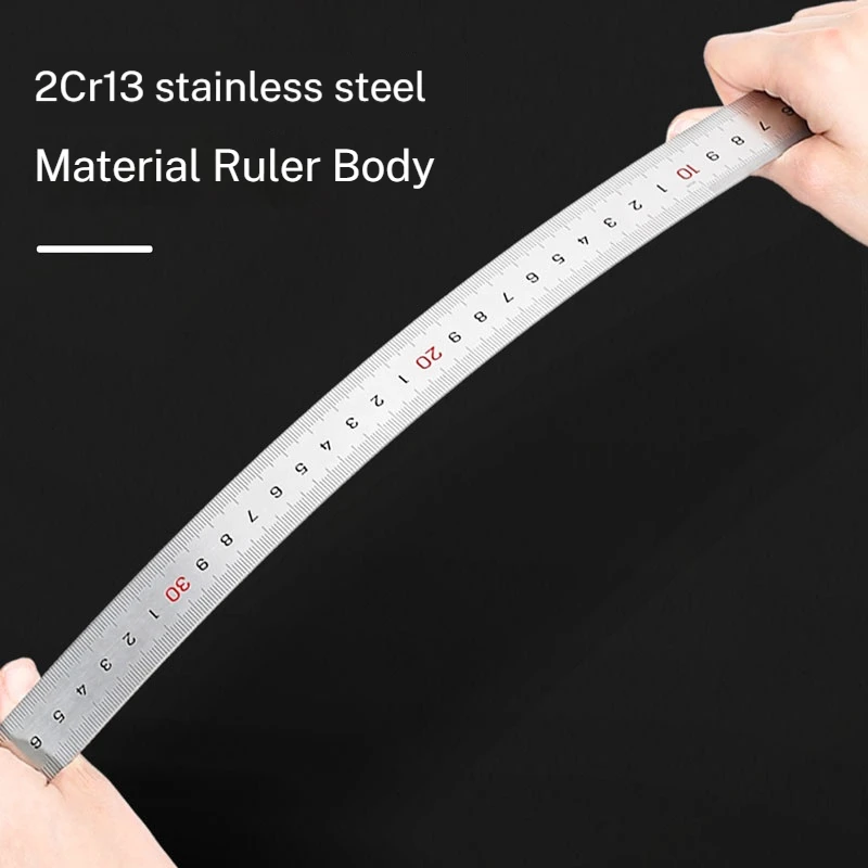 Deli Stainless Steel Ruler 15/20/30/50cm for Students And Woodworkers Straight Edge Measuring Tool for Drawing And Drafting