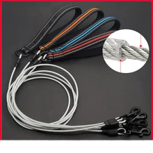 

Reflective Steel Wire Leashes Pet Dogs Chain Traction Rope Anti-bite Suitable for Medium and Large Dogs Dog Leash