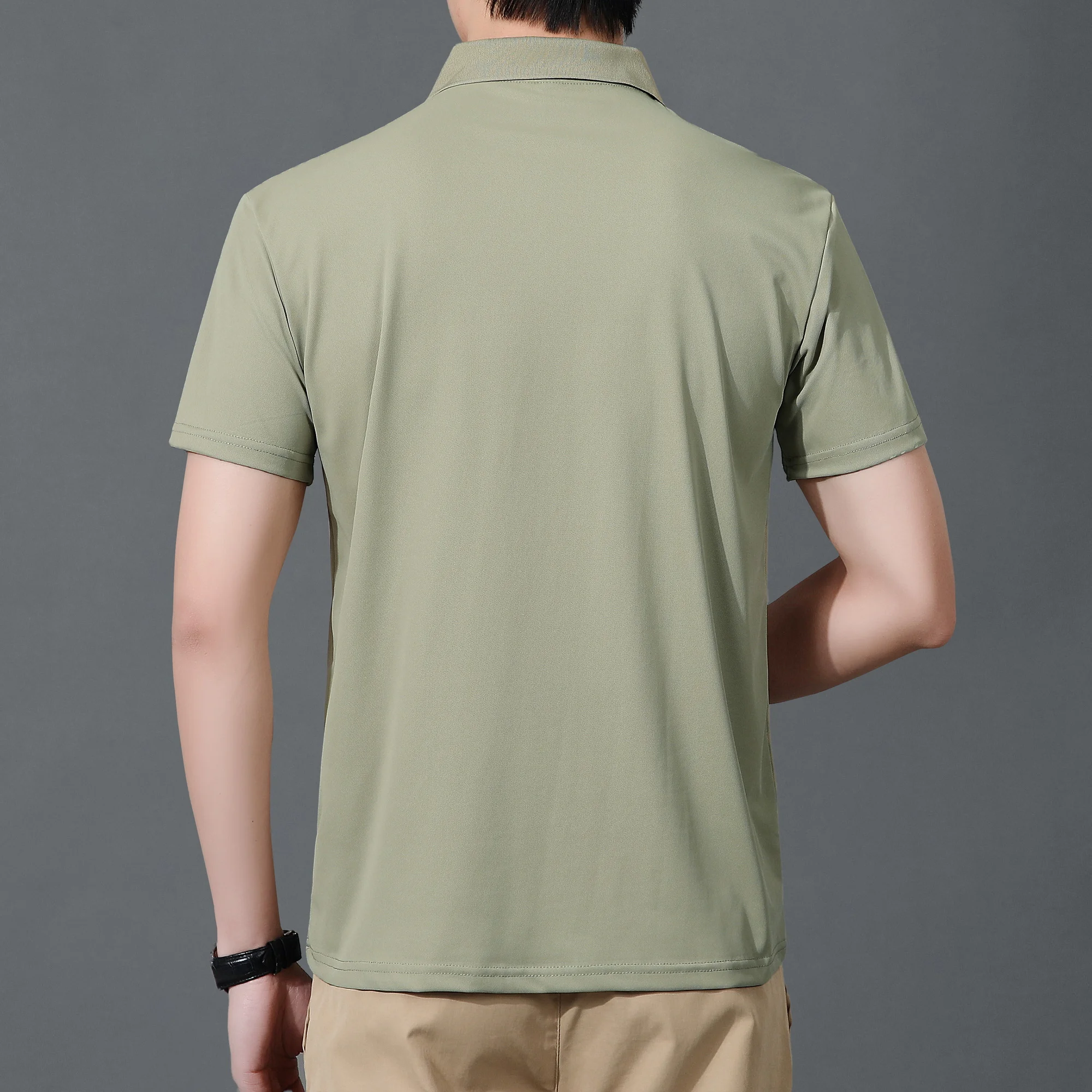 For Men\'S 2024 Summer Casual POLO Shirts Sports Streetwear Fashion Oversized 5XL Black White