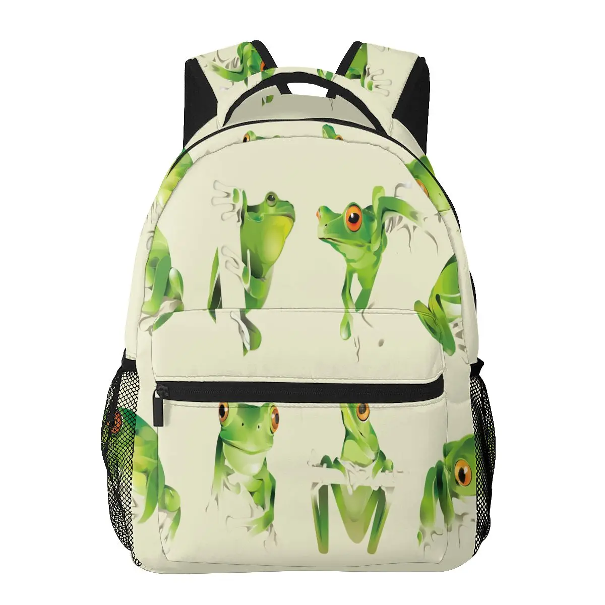 Teenagers Boy Backpack Frog Casual Laptop Student School Bag |