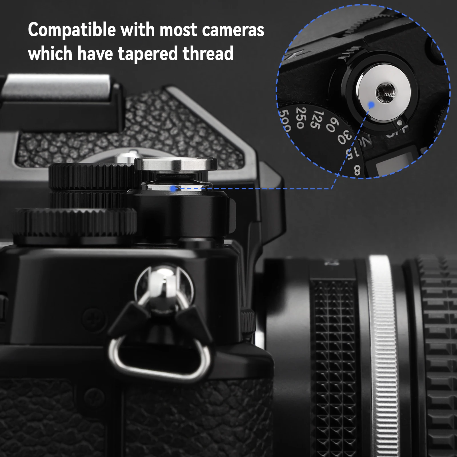 Exquisite Metal Concave Shutter Release Button for Fujifilm X100VI X100V X-T5 X-T4 X-T3 X-T30 X- X-T20 X-PRO3 X-E4 X-E3 Silver