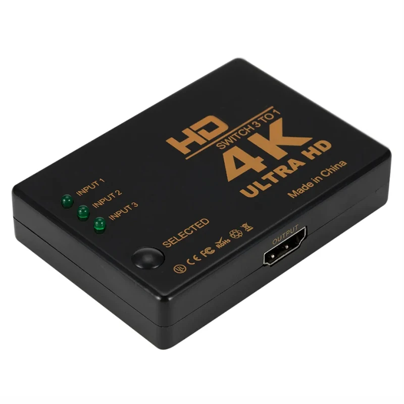 3 In 1 Out HDMI-kompatibel Schalter 4K Switcher Full HD 1080P Video Kabel Splitter Für TV box HDTV PC 1x3 Hub Adapter Konverter