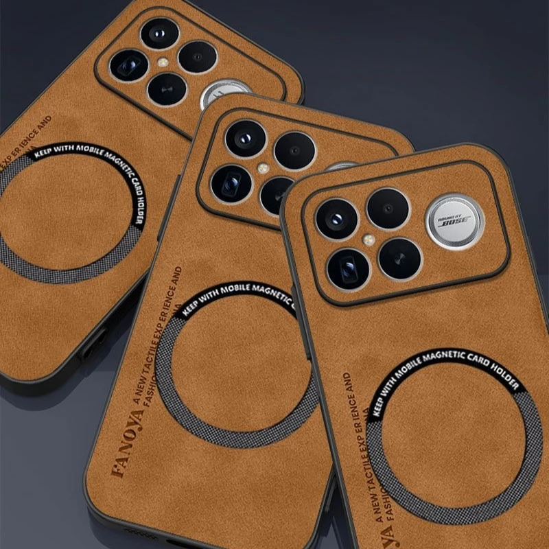 Premium Sheepskin Magnetic Case - Shockproof & Full Camera Protection
