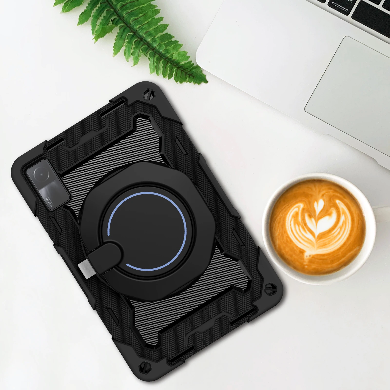 Schutzhülle für Xiaomi Redmi Pad 10,61 Zoll, Schutzhülle für Tablet, mit um 360° drehbarem Ständer, Handschlaufe und Schultergurt, Sturzschutz_voghion.com