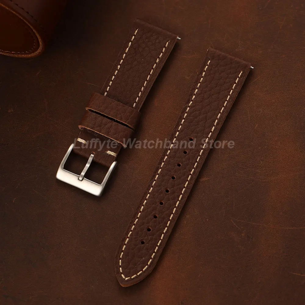 Premium Handmade Vintage Leather Watch Strap – Genuine Calfskin
