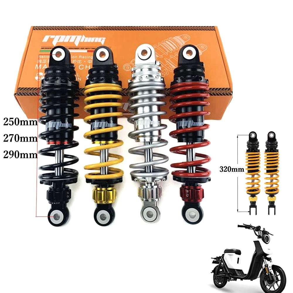 250/270/290/320Mm Moto Smorzamento Regolare Ammortizzatore Posteriore Universale Per Yamaha Honda Scooter Niu U1 U + Uqi Dirt Bike Atv