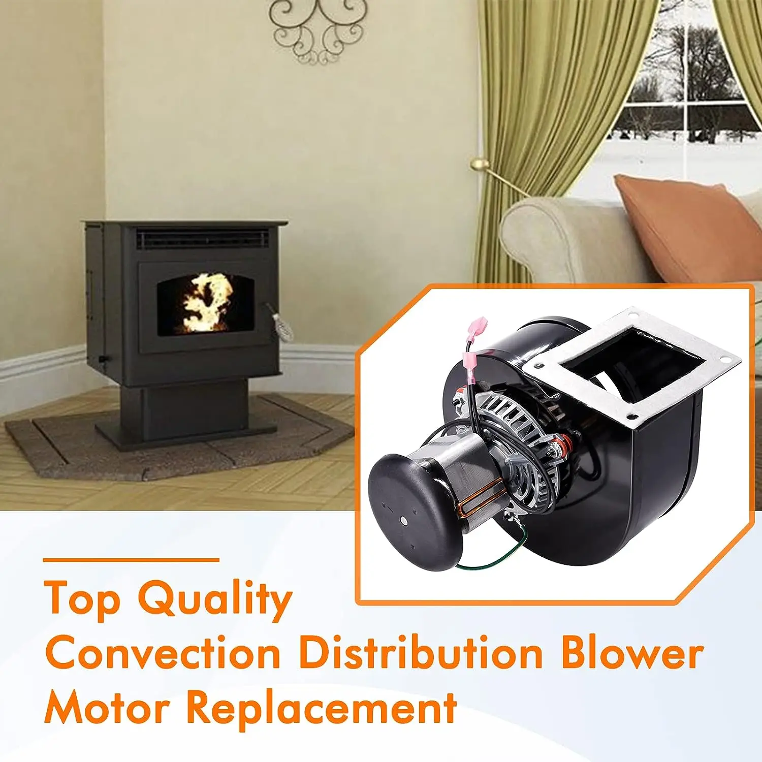 A-E-033 Convection Blower Fan for Breckwell Pellet Stove P22, P23, P24,  P26, P2000, P2700, Big E Models, Blower Motor for US Sto - AliExpress