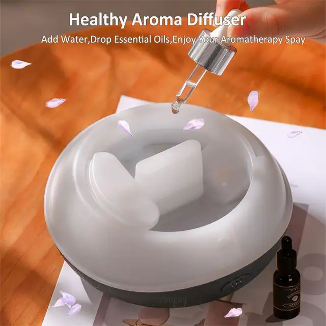 Hogar Aroma Humidifier Flame Essential Oil Diffuser Ultrasonic Aromatherapy Air Humidifier Home Mini Fragrance Diffuser with LED 5
