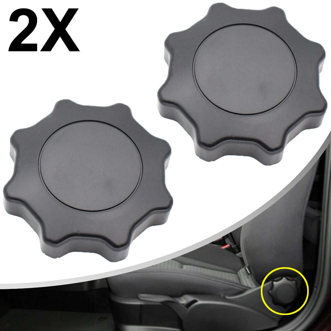 Seat Adjustment Knob Handle 1/2x For VW Beetle Bora Polo Golf Passat B5 Caddy Transporter T4 Jetta MK4 1J0881671F Styling car seat handle knob seat adjust lever handle seat release lever handle seat tilt handle