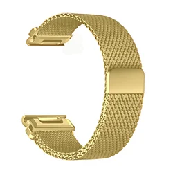Milanese Loop Bracelet - Quick Fit Strap, 26mm/22mm Size, Premium Design - 22mm Fenix 8 7 47mm (Gold)