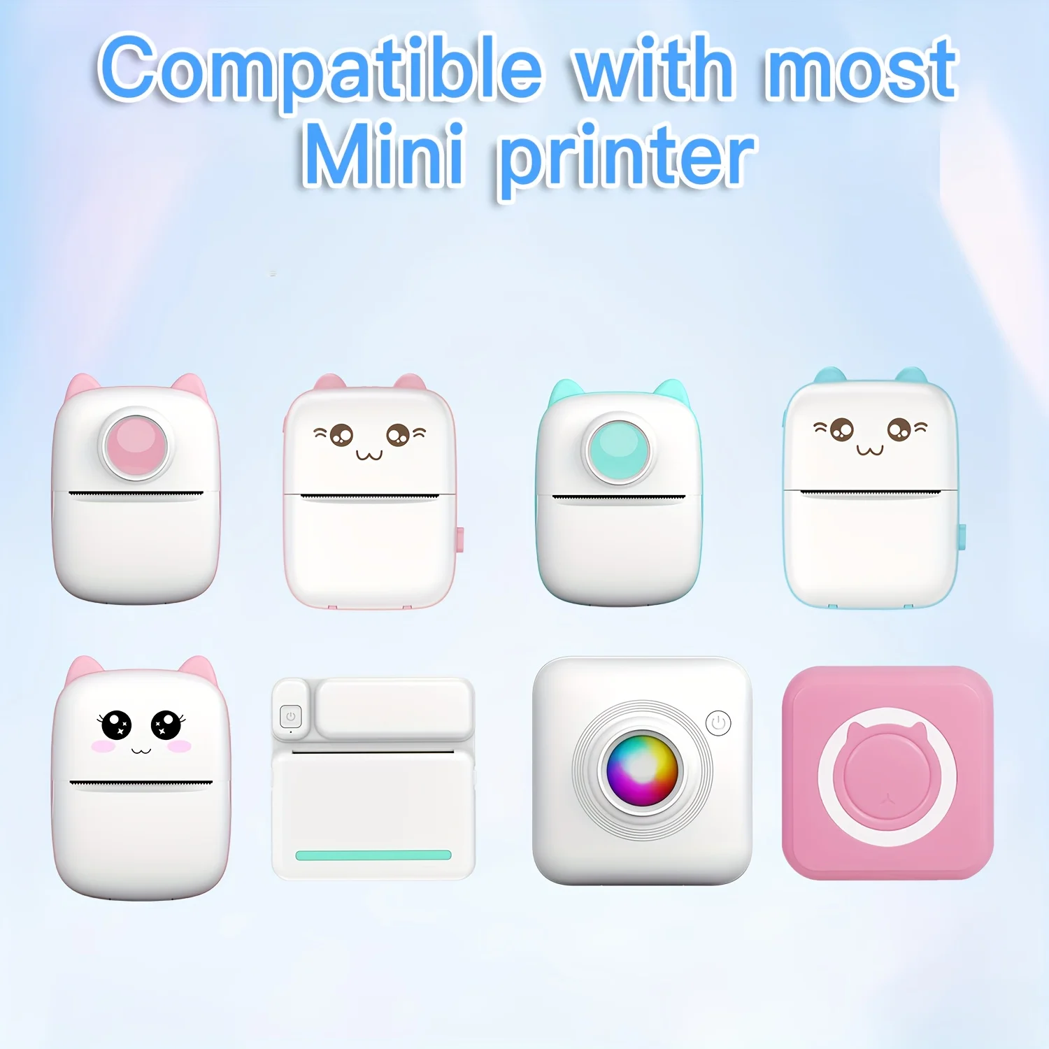 [Thermal Paper Rolls] Thermal Paper Rolls - Self-Noheat Sticky Labels, Compatible with Thermal Printers, Smartphones