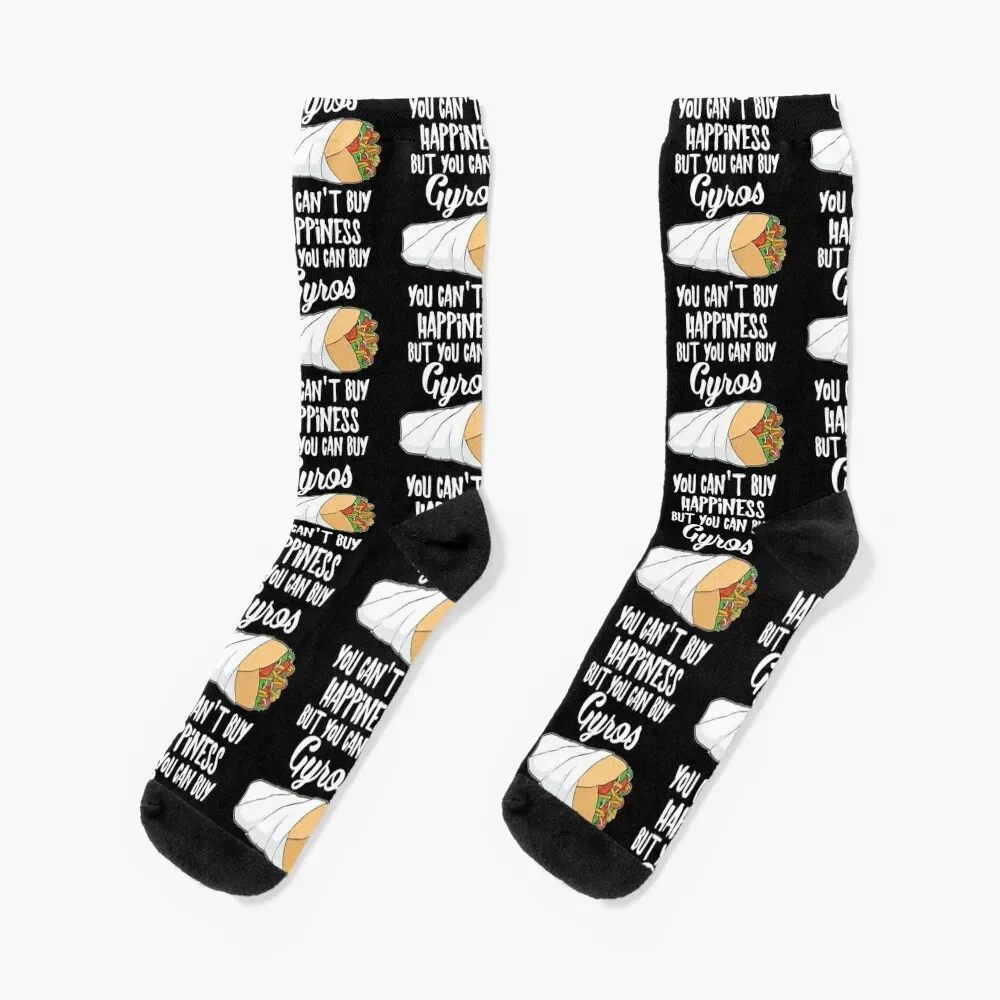 

Funny Greek Food Happiness Gyro design Socks set warm winter Socks Female Men's