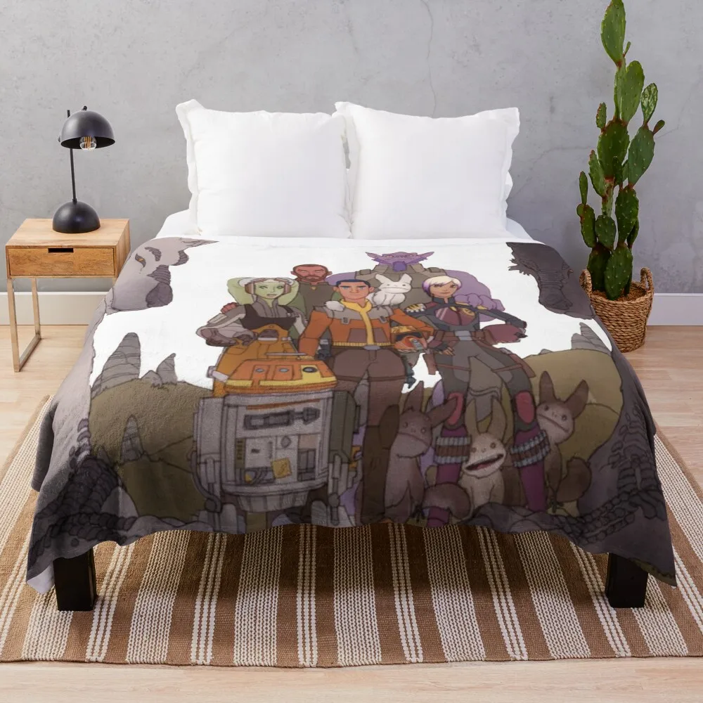 

Spectres Mural Throw Blanket Bed linens Sofas Soft Bed Blankets