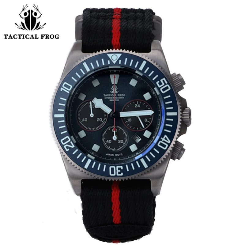 Tactical Frog FXD2 Titanium Diving Watch For Men Chronograph VS75B