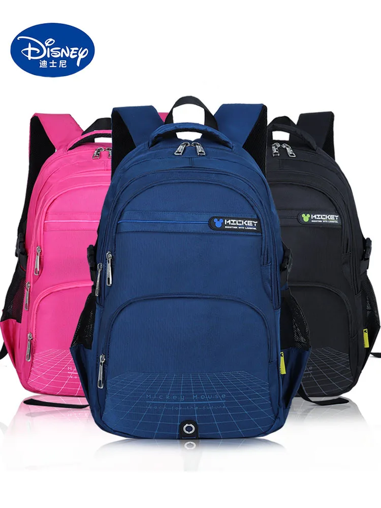 Disney Mickey Minnie School Bags For Boys Girls Primary Middle Student Shoulder Orthopedic Backpack Large Capacity Mochilas