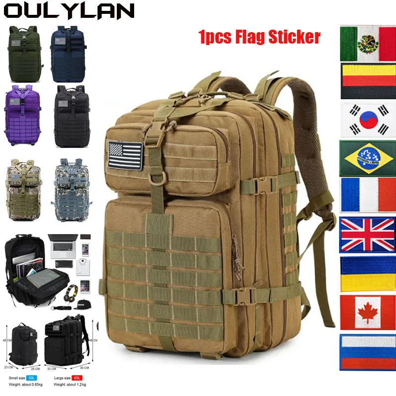 

Man Rucksacks Tactical Hunting Nylon Bags For Sport Trekking Waterproof Pack Military Backpack 50L/30L Large Capacity