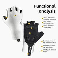 Men's and women's summer bicycle gloves, 1 pair - breathable, elastic, thick palm pad, non slip, knitted fabric, hand washable 2