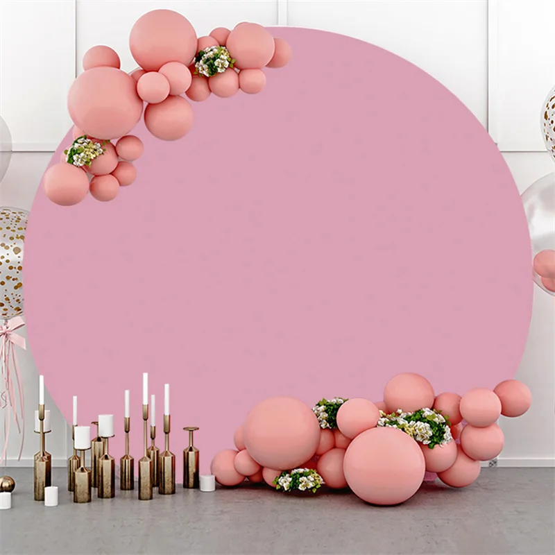 Round Solid Color Backdrop Cover Custom Background Baby Shower Childrens Birthday Decoration Party Backdrops Supplie