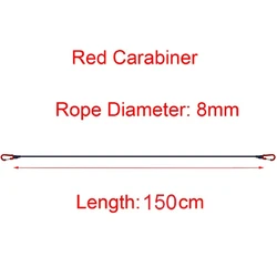 Elastic Bungee Cord Tie Strap with Carabiner Hooks for Outdoor Activities and Storage (150cm)