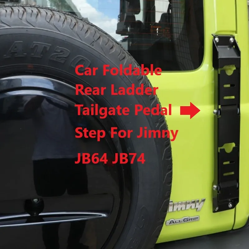 Car Foldable Rear Ladder Tailgate Pedal Step car ladder road accessories ladder for Suzuki Jimny JB64 JB74w Rear Ladder Accessories