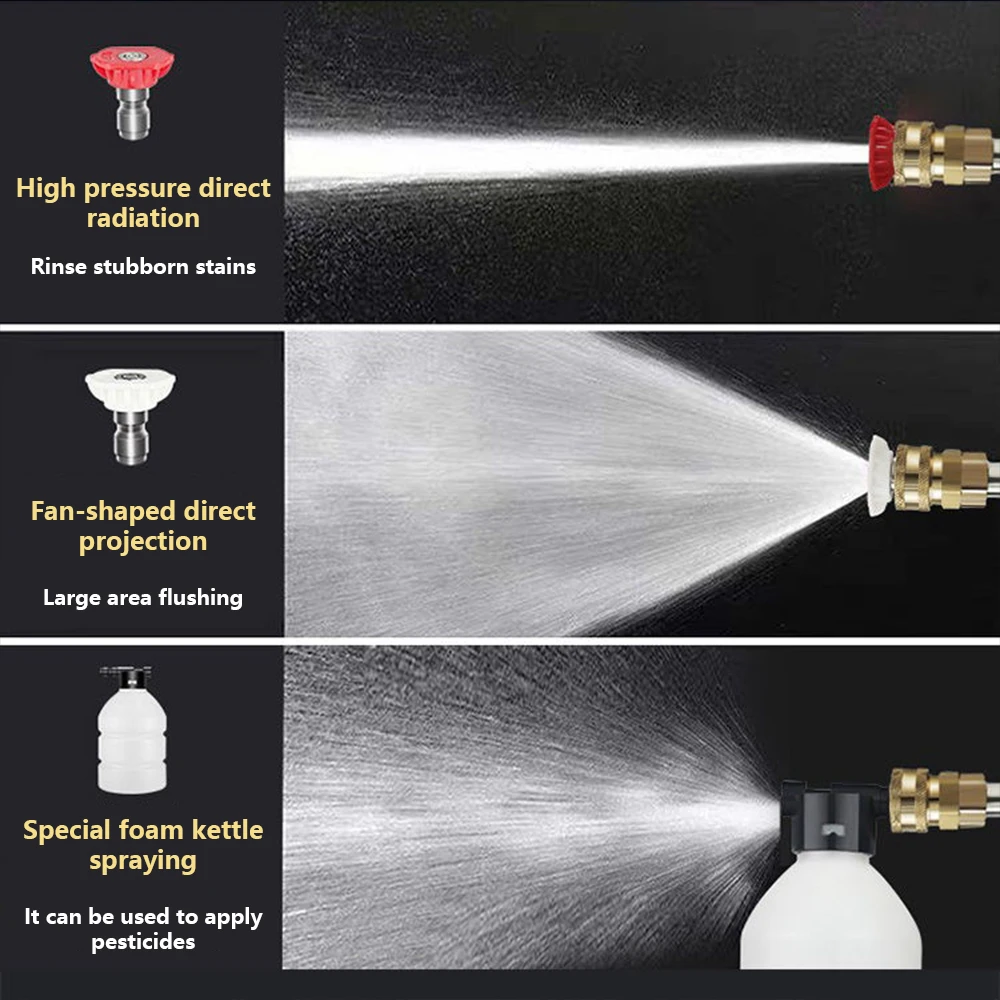 60BAR Wireless High Pressure Car Wash Water Gun Car Washer Self Priming Sustain 300W For Auto Home Garden Cleaning Car Washing 5