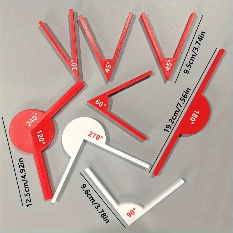 1 ensemble d'outils pédagogiques, fournitures mathématiques, outils d'angle, outils d'affichage d'angle géométrique, outils pédagogiques en mathématiques, outils d'apprentissage
